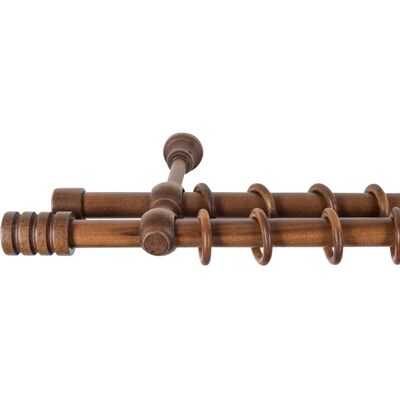 SN DECO GROUP Pisa Walnuss Doppelte Gardinenstange - Gardinenstange SN DECO GROUP Pisa Walnuss Doppelte Gardinenstange - Gardinenstange