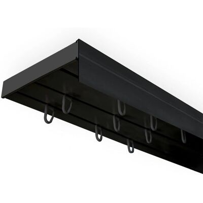 SN DECO GROUP Schwarze 3-läufige Vorhangschiene - Innenmontage SN DECO GROUP Schwarze 3-läufige Vorhangschiene - Innenmontage
