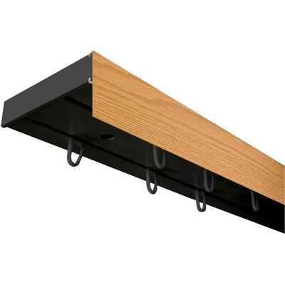 SN DECO GROUP Weiße/Schwarze Eichenfarben Vorhangschiene - Vorhang Typ SN DECO GROUP Weiße/Schwarze Eichenfarben Vorhangschiene - Vorhang Typ