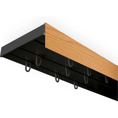 SN DECO GROUP - Vorhangschiene 3-läufig Schwarz - Gardinenstangen SN DECO GROUP - Vorhangschiene 3-läufig Schwarz - Gardinenstangen