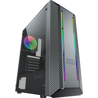 Aqirys MIZAR - Kompakte ATX/Micro-ATX/Mini-ITX PC-Gehäuse - Schwarz Aqirys MIZAR - Kompakte ATX/Micro-ATX/Mini-ITX PC-Gehäuse - Schwarz
