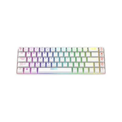 Aqirys Mira Kabellose Gaming-Tastatur - RGB, US, Weiß Aqirys Mira Kabellose Gaming-Tastatur - RGB, US, Weiß