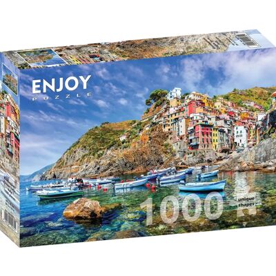 Enjoy Riomaggiore Cinque Terre Italie 1000 Pièces - Puzzle - Publicité Enjoy Riomaggiore Cinque Terre Italie 1000 Pièces - Puzzle - Publicité