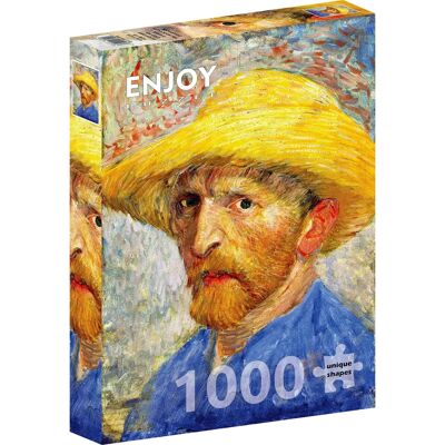 Enjoy Puzzle Vincent Van Gogh: Autoportret ze słomkowym kapeluszem - Puzzle Enjoy Puzzle Vincent Van Gogh: Autoportret ze słomkowym kapeluszem - Puzzle