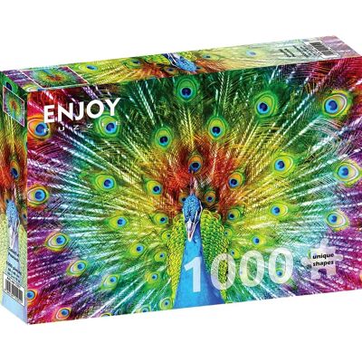 Enjoy Paon Coloré 1000 Pièces - Puzzle - Publicité Enjoy Paon Coloré 1000 Pièces - Puzzle - Publicité