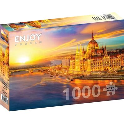 Enjoy Maďarský Parlament západ slunce Puzzle - 1000 dílků Enjoy Maďarský Parlament západ slunce Puzzle - 1000 dílků