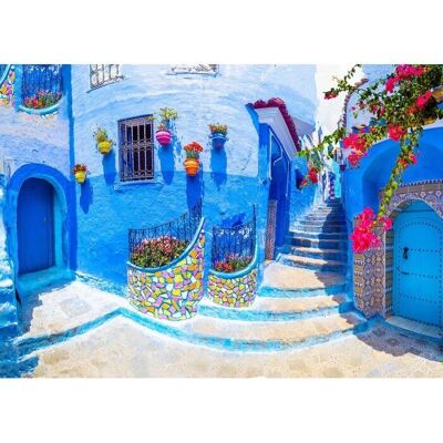 Enjoy Tyrkysová ulice v Chefchaouen - 1000 dílků Enjoy Tyrkysová ulice v Chefchaouen - 1000 dílků
