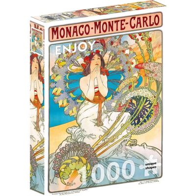 Enjoy Puzzle ENJOY-1560 - Monaco Monte Carlo, Alphonse Mucha, Puzzle, 1000 Pièces - Publicité Enjoy Puzzle ENJOY-1560 - Monaco Monte Carlo, Alphonse Mucha, Puzzle, 1000 Pièces - Publicité