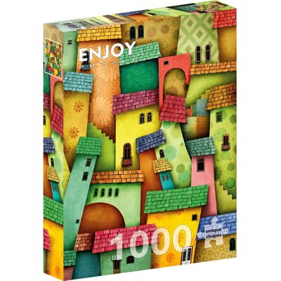 Enjoy Puzzles Veselé Domy 1000 Dílů - Puzzle Enjoy Puzzles Veselé Domy 1000 Dílů - Puzzle