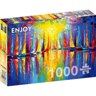 Enjoy Puzzle Żaglówka Tęczowa 1000 Elementów - Puzzle Enjoy Puzzle Żaglówka Tęczowa 1000 Elementów - Puzzle