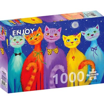 Enjoy Puzzle Uśmiechnięte koty, Puzzle, 1000 elementów Enjoy Puzzle Uśmiechnięte koty, Puzzle, 1000 elementów