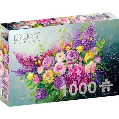 Lily Značka - Puzzle s Růženým Kyticí pro Ni - 1000 Dílů - Puzzle Lily Značka - Puzzle s Růženým Kyticí pro Ni - 1000 Dílů - Puzzle