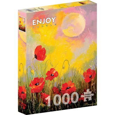 Enjoy Mák v Měsíčním Světle - Puzzle 1000 Dílů Enjoy Mák v Měsíčním Světle - Puzzle 1000 Dílů