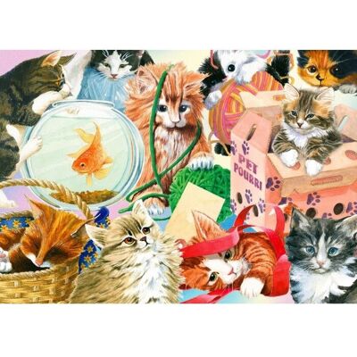 Enjoy Puzzle - Chats Curieux - 1000 Pièces - Puzzle - Publicité Enjoy Puzzle - Chats Curieux - 1000 Pièces - Puzzle - Publicité