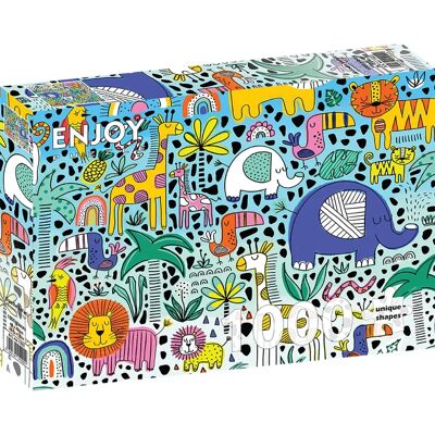 Enjoy Puzzle - Doodle Safari 1000 Teile - Puzzle Enjoy Puzzle - Doodle Safari 1000 Teile - Puzzle