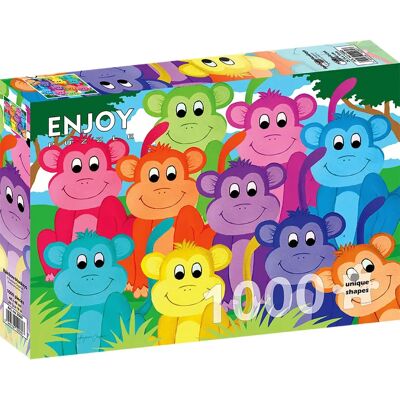 Enjoy Puzzle Tęczowe Małpy - 1000 Elementów Enjoy Puzzle Tęczowe Małpy - 1000 Elementów