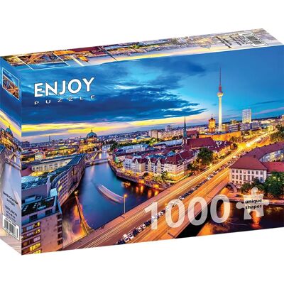Enjoy Puzzle Panorama nocnego Berlina 1000 elementów Enjoy Puzzle Panorama nocnego Berlina 1000 elementów