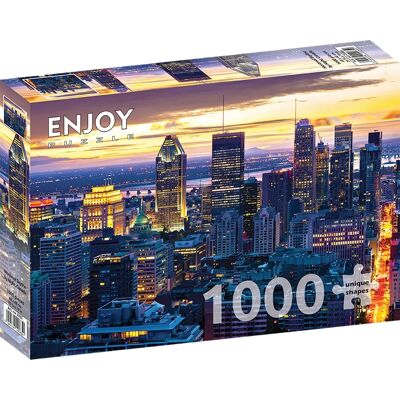 Enjoy Puzzle Skyline Montrealu w Nocy - Puzzle Enjoy Puzzle Skyline Montrealu w Nocy - Puzzle