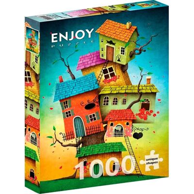 Enjoy Puzzle Märchenhäuser - Puzzle - 1000 Teile Enjoy Puzzle Märchenhäuser - Puzzle - 1000 Teile