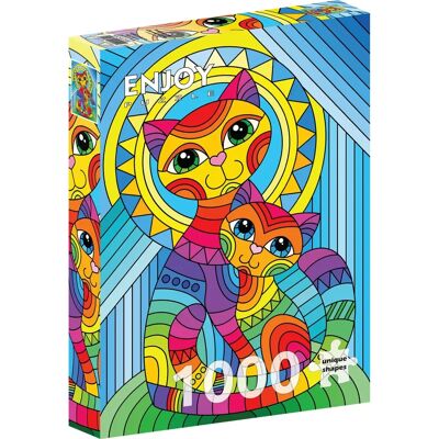 Enjoy Puzzle - 1000 Elementów - Nieoddzielny Kot i Kotek Enjoy Puzzle - 1000 Elementów - Nieoddzielny Kot i Kotek