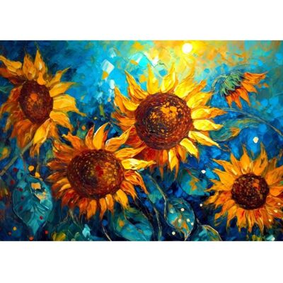 Enjoy Puzzle - Sunflowers Reunion - 1000 dílků - puzzle Enjoy Puzzle - Sunflowers Reunion - 1000 dílků - puzzle