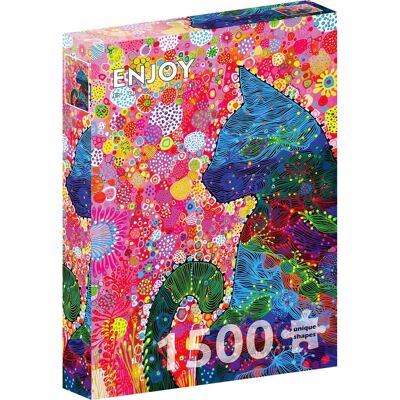 Enjoy Puzzle 1500-teilig bunte Katze - Puzzle Enjoy Puzzle 1500-teilig bunte Katze - Puzzle