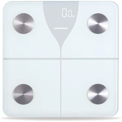 Pèse-personne Heinner HBS-BTH180WH - 180kg, Bluetooth, LED, Blanc - Publicité Pèse-personne Heinner HBS-BTH180WH - 180kg, Bluetooth, LED, Blanc - Publicité