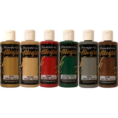 Stamperia Allegro Gear up for Christmas - Or - Ensemble de peinture acrylique - Publicité Stamperia Allegro Gear up for Christmas - Or - Ensemble de peinture acrylique - Publicité