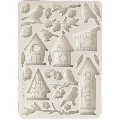 Stamperia - Dewdrops Nests and Birds - Silicone - Publicité Stamperia - Dewdrops Nests and Birds - Silicone - Publicité