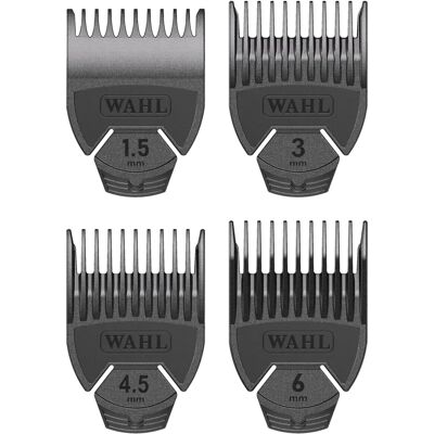 Wahl Set de Contre-Peignes - Gidsen 1,5/3/4,5/6mm - Trimmer Accessoires Wahl Set de Contre-Peignes - Gidsen 1,5/3/4,5/6mm - Trimmer Accessoires