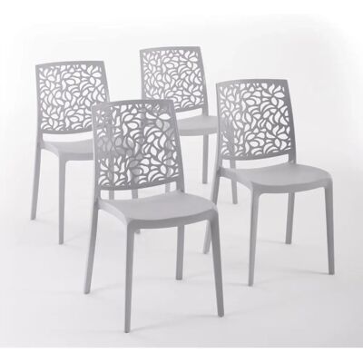 Silla apilable de resina con fibra de vidrio gris claro - Silla Silla apilable de resina con fibra de vidrio gris claro - Silla