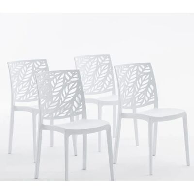 Sillas apilables de resina y fibra de vidrio blancas - Silla Sillas apilables de resina y fibra de vidrio blancas - Silla