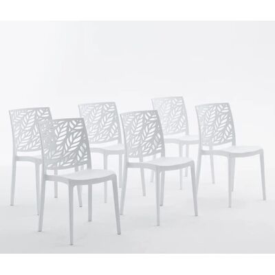 Silla apilable de resina y fibra de vidrio blanca - Silla Silla apilable de resina y fibra de vidrio blanca - Silla