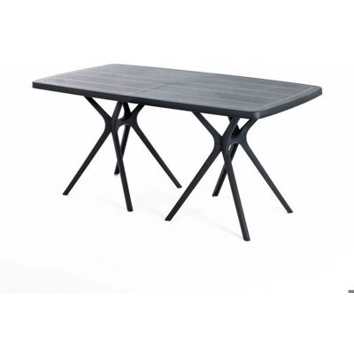 Oliver - Rattatan - Antracite - 158x84 cm - Garden Table - Publicité Oliver - Rattatan - Antracite - 158x84 cm - Garden Table - Publicité
