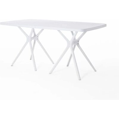 Oliver - Rectangular - White - 158x84 cm - Table à manger - Publicité Oliver - Rectangular - White - 158x84 cm - Table à manger - Publicité