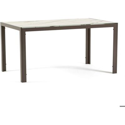 Milo - Rectangular Milo - Aluminio - Tapa de vidrio - Mesa Milo - Rectangular Milo - Aluminio - Tapa de vidrio - Mesa