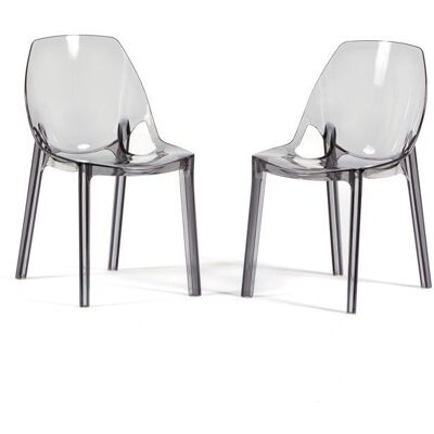 Conjunto de Sillas de Policloruro Transparente Luce Rattatan - Moderno y Elegante Conjunto de Sillas de Policloruro Transparente Luce Rattatan - Moderno y Elegante