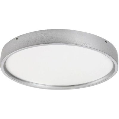 RABALUX 71289 Dewson plafoniera - D450mm - LED 37W - 2480 lm - 3000K - alluminio spazzolato - bianco RABALUX 71289 Dewson plafoniera - D450mm - LED 37W - 2480 lm - 3000K - alluminio spazzolato - bianco