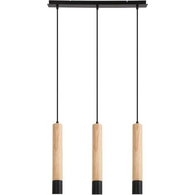 RABALUX 72133 Lampada Sospesa Nera/Beige Faggio GU10 3 x Max 50W - Lampada sospesa RABALUX 72133 Lampada Sospesa Nera/Beige Faggio GU10 3 x Max 50W - Lampada sospesa