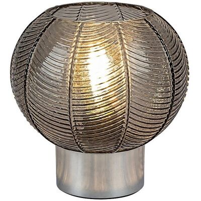 RABALUX - Lampada da tavolo con vetro tintato Chrome E27 - Lampada da tavolo RABALUX - Lampada da tavolo con vetro tintato Chrome E27 - Lampada da tavolo