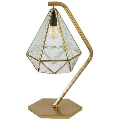 Lampe de table Rabalux Norah - E14, 440mm, Doré/Transparent - Publicité Lampe de table Rabalux Norah - E14, 440mm, Doré/Transparent - Publicité