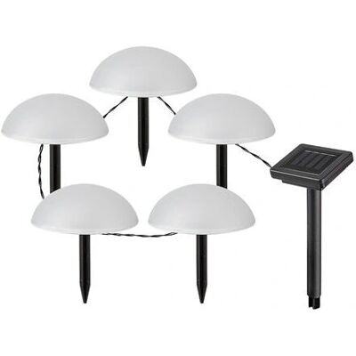 Lampada solare da esterno Rabalux Treppio - 5 luci fungo Lampada solare da esterno Rabalux Treppio - 5 luci fungo