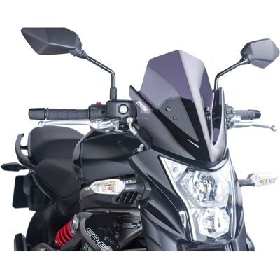 Puig Parabrezza Kawasaki Er - Carenabris New Generation Sport - Grigio Puig Parabrezza Kawasaki Er - Carenabris New Generation Sport - Grigio