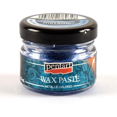 Pentart Kék Fémes Voks Pasta - Voks Pasta, 20ml, méhviasz alapú narancsolajjal Pentart Kék Fémes Voks Pasta - Voks Pasta, 20ml, méhviasz alapú narancsolajjal