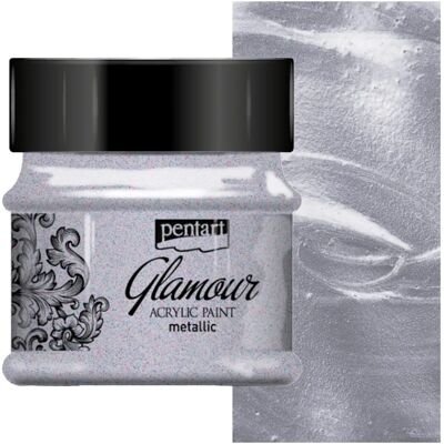 Pentart Glamour Metál Acrylfesték Sötét Ezüst - Művészeti és kézműves eszközök Pentart Glamour Metál Acrylfesték Sötét Ezüst - Művészeti és kézműves eszközök