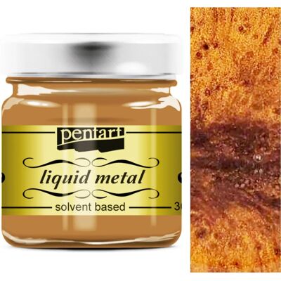 Pentart Folyékony Fém 30ml Bronz - Fémfesték Pentart Folyékony Fém 30ml Bronz - Fémfesték
