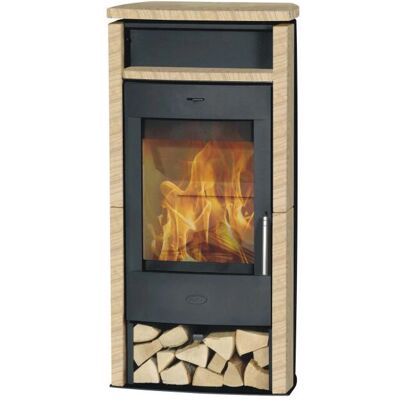 FIREPLACE Santiago Sandstein - Moderner umweltfreundlicher Kaminofen FIREPLACE Santiago Sandstein - Moderner umweltfreundlicher Kaminofen