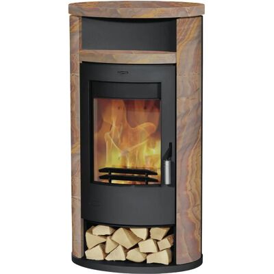 Kaminofen Alicante Loticstone - 8 kW, Naturstein, Schwarz - Kaminöfen Kaminofen Alicante Loticstone - 8 kW, Naturstein, Schwarz - Kaminöfen