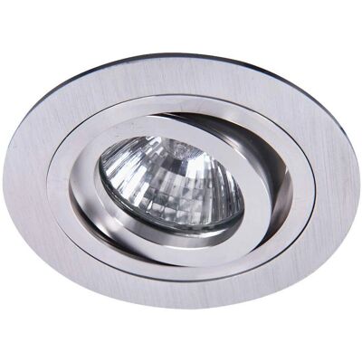 Rabalux Rund LED-inbyggnadslampa i borstat aluminium Rabalux Rund LED-inbyggnadslampa i borstat aluminium