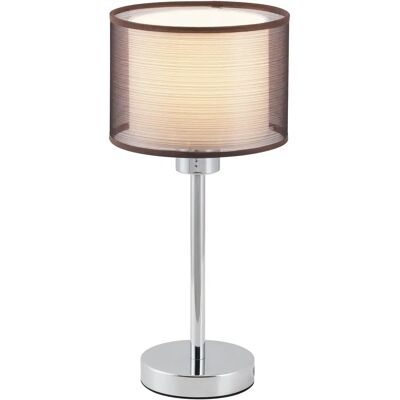 Rabalux 2631 Lampe de table marron chrome - Éclairage - Publicité Rabalux 2631 Lampe de table marron chrome - Éclairage - Publicité